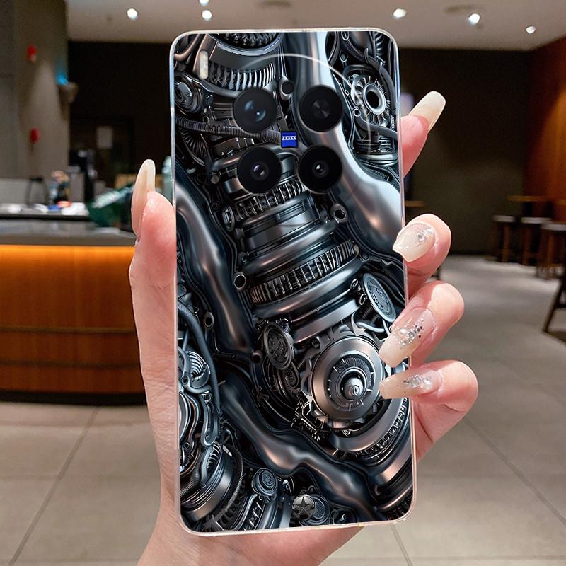 Модный Чехол-Вулкан для Vivo X300 Pro, Прозрачный Мягкий TPU, Защита от Царапин, Чехол для Пары