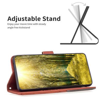 BINFEN COLOR Для чехлов-кошельков Samsung Galaxy A36 5G со подставкой, кожаный чехол с геометрическим тиснением