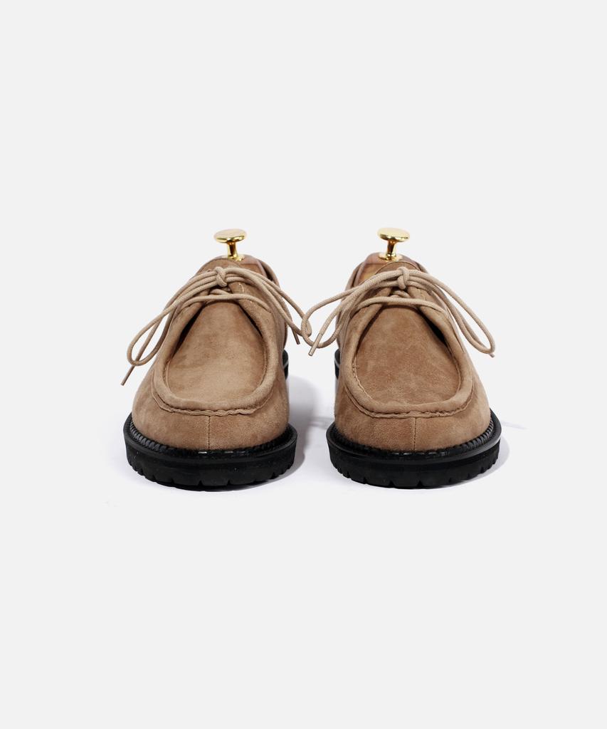 Custommood Richard Suede Tyrolean Derby Shoes (Olive Khaki)