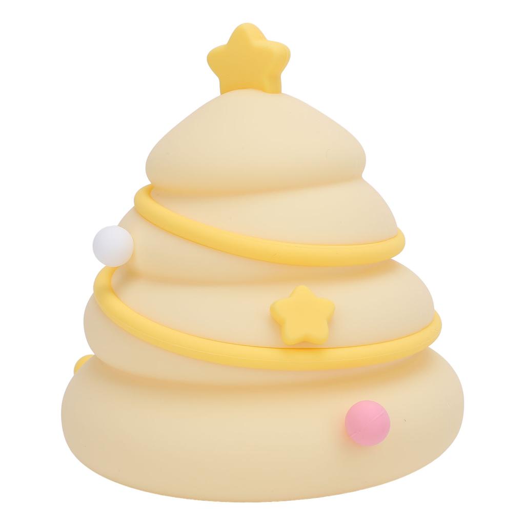 Xmas Tree Night Light Decor Silicone Cute Nursery Nightlight 3 Level Dimmable Rechargeable Bedside L