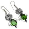 Peridot Quartz Gemstone Handmade Gift For Her Silver Jewelry Earrings 2"