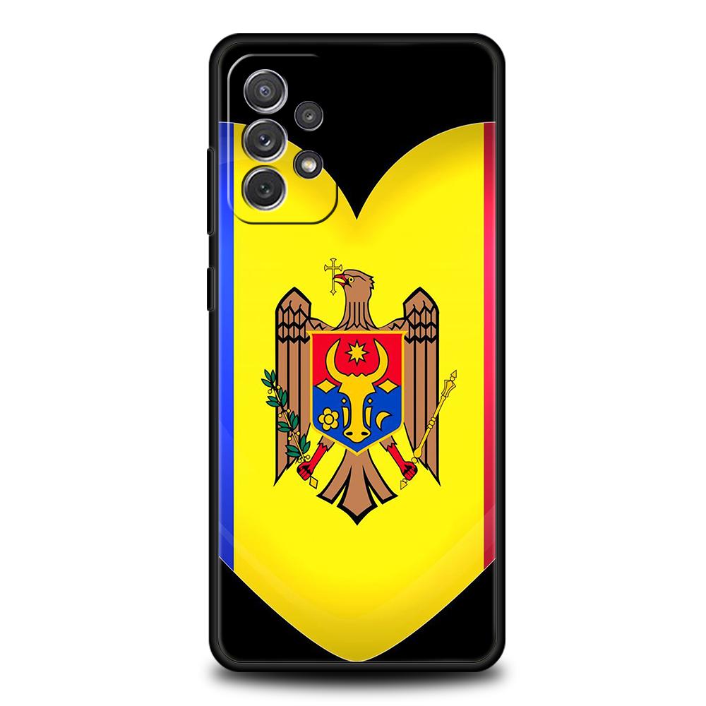 Чехол для телефона Samsung Galaxy A15 A13 A35 A55 A51 A71 A41 A31 A21S A03S A05 A17 A23 A25 A33 A53 A73 5G A07 4G Обложка Флаг Молдовы