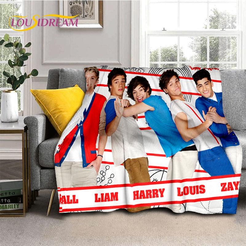 2025 Rock-One Direction Combinatio 1D Star Soft Blanket, Soft Throw Blanket для дома, спальни, кровати, дивана, пикника, дорожного чехла, подарка
