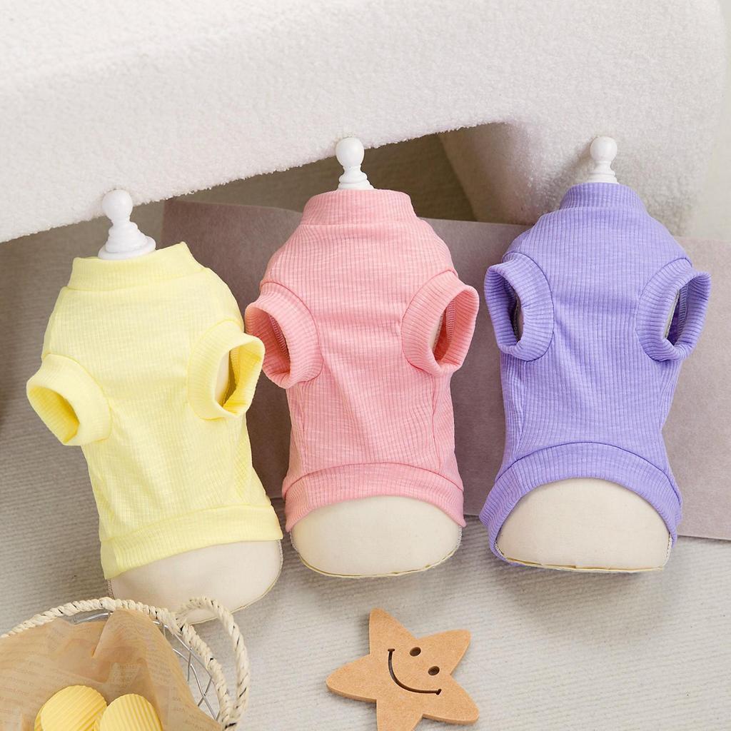 Футболка для питомцев «Весна и лето» — жилет с плюшевым щенком бишона в трех цветах