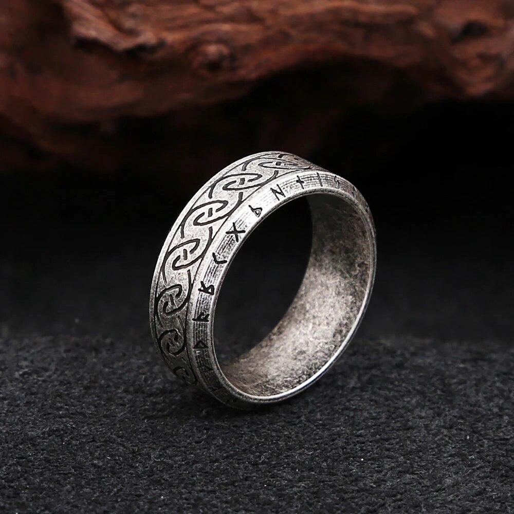 Ретро нержавеющая сталь 316L скандинавское кольцо с рунами викингов для мужчин и женщин модный амулет в стиле панк пара Кольца с узлом Одина викингов ювелирные изделия в подарок