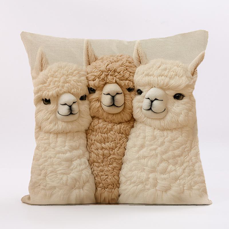 2 шт. Яркая наволочка из короткого плюша в богемном стиле 45x45 см, имитация собачки, вышитая наволочка (Вставка для подушки не входит в комплект)