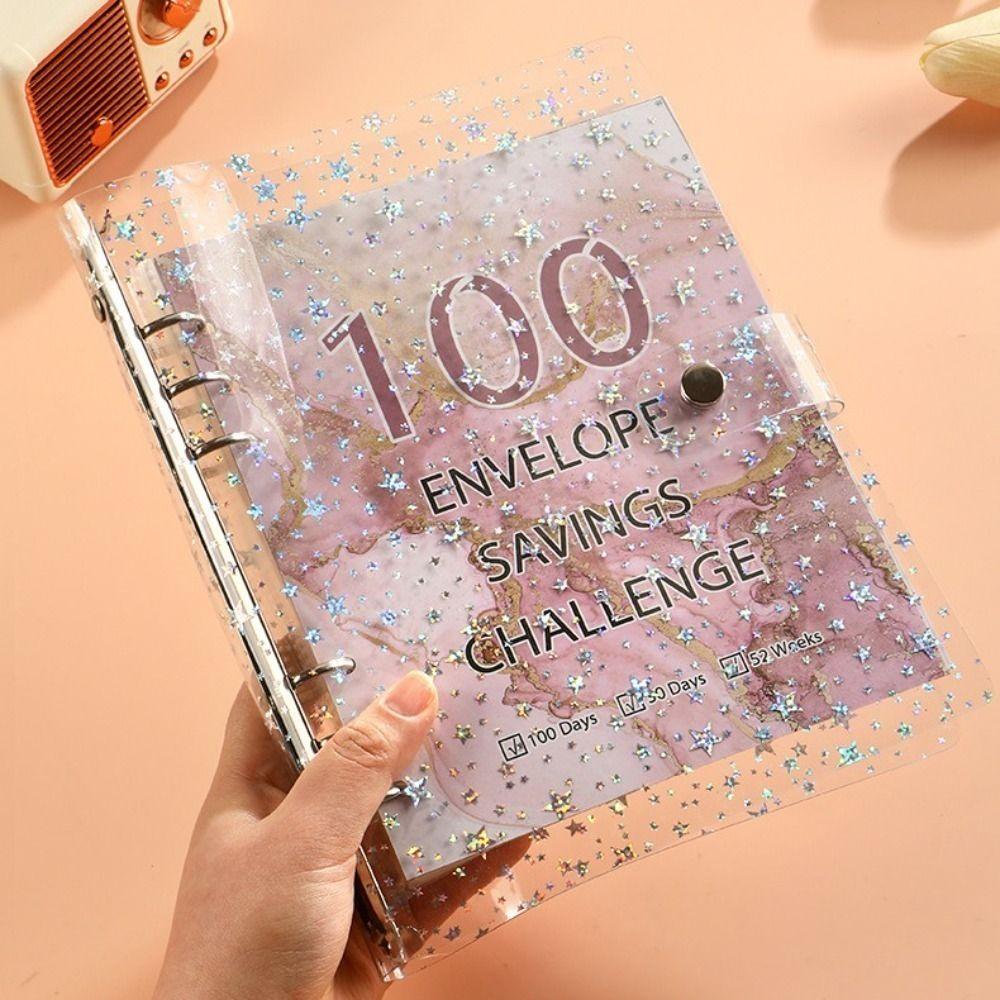 Shining 100 Envelopes Money Saving Challenge Large Capacity Savings Challenges Book  Children
