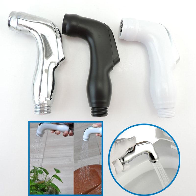 Protable ABS Plastic Toilet Sprayer Nozzle Shower Head White Black Hand Bathroom WC Bidet Faucet Spray Self Cleaning Pet Wash