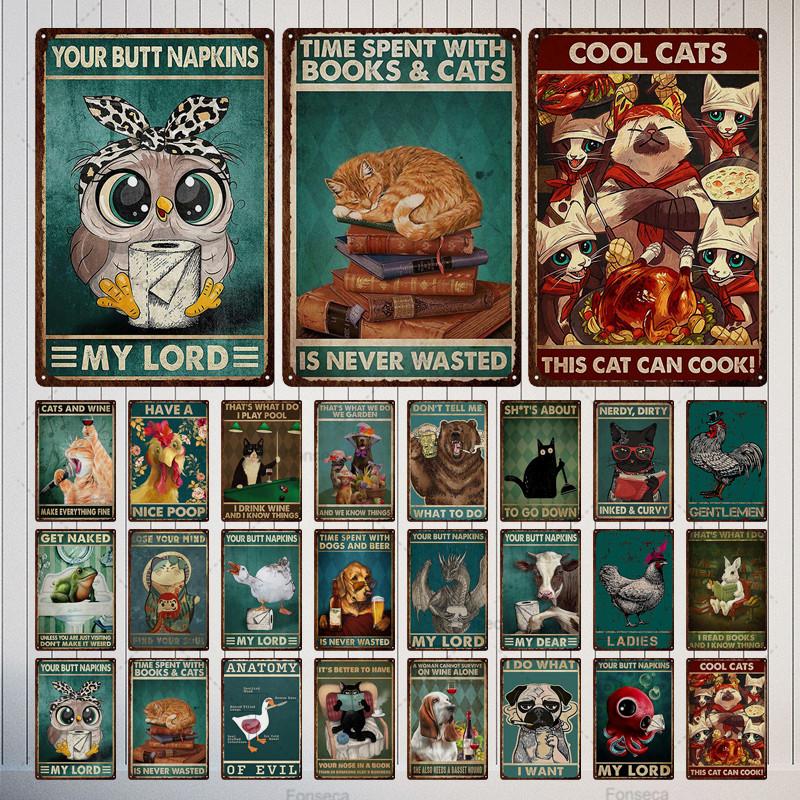 Вдохновляющий знак с изображением животных, металлический знак, винтажная жестяная вывеска, металлический винтажный бар, винтажный Настенный декор, бар, клуб, человек, пещера, металлический постер