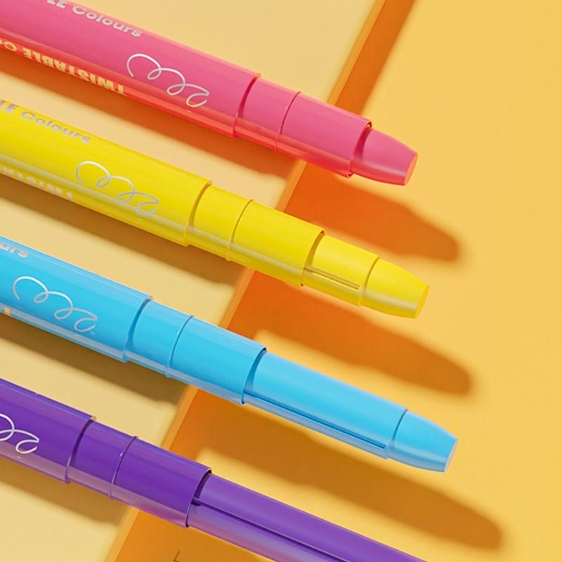 12/24/36/48 Colors Twistable Crayons Wax Crayons Washable Crayons Oil Painting Stick Painting Accessories for Toddlers