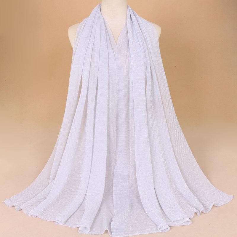 Autumn New Gold Thread Nylon Scarf For Women Girls Solid Color Sunscreen Scarves Soft Foulard Viscose Female Wrap Shawls