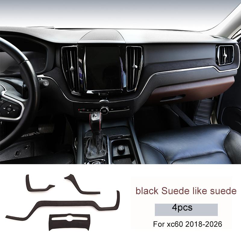 Для Volvo XC60 декоративная пленка для салона, центральная консоль, замшевые аксессуары для интерьера 2018-2026