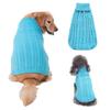 Solid Color Simple Twist Retro Cable Turtleneck Pet Sweater Big Dog Golden Retriever Clothes