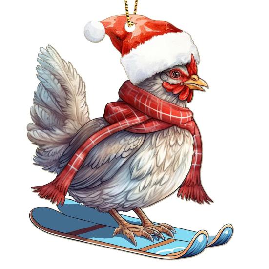 Рождественские украшения Мультяшные животные Санта лось слон подвесное украшение акриловый кулон с шнурком для домашнего декора елки