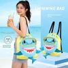 Separation Storage Wet Dry Bag Portable Beach Backpack Shark Drawstring Swimming Bag  Children Use