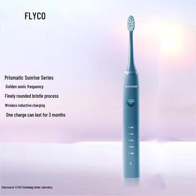 Умная звуковая электрическая зубная щетка Flyco FT7105, штекер CN (адаптер в комплекте)