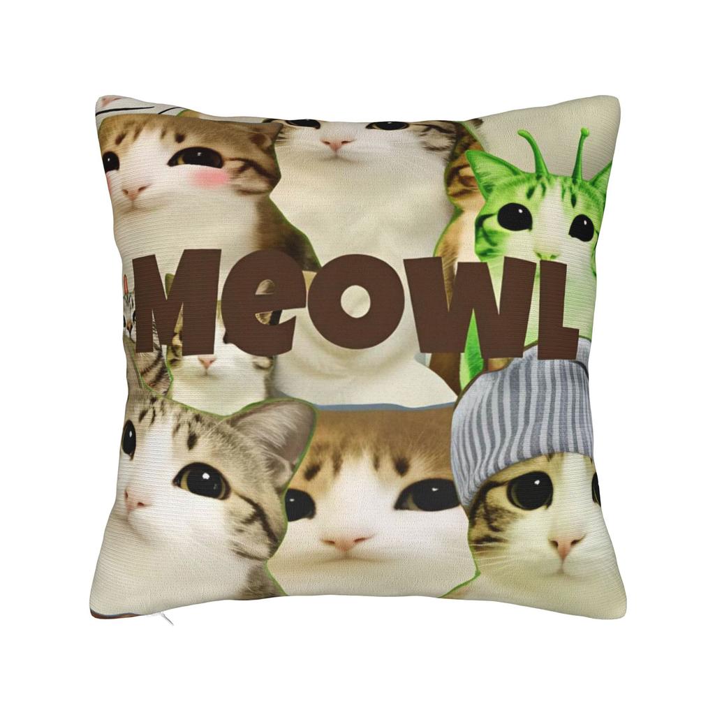 Наволочка Meowl Забавная Милая Кошка Сова Винтажная Наволочка Для Гостиной Наволочки На Подушки Для Стульев