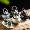 Japanese Style Tea Set Teapot Ceramic Household Tea Maker Drinking Tea Cup Single Pot Creative Bamboo Handle Teapot Set