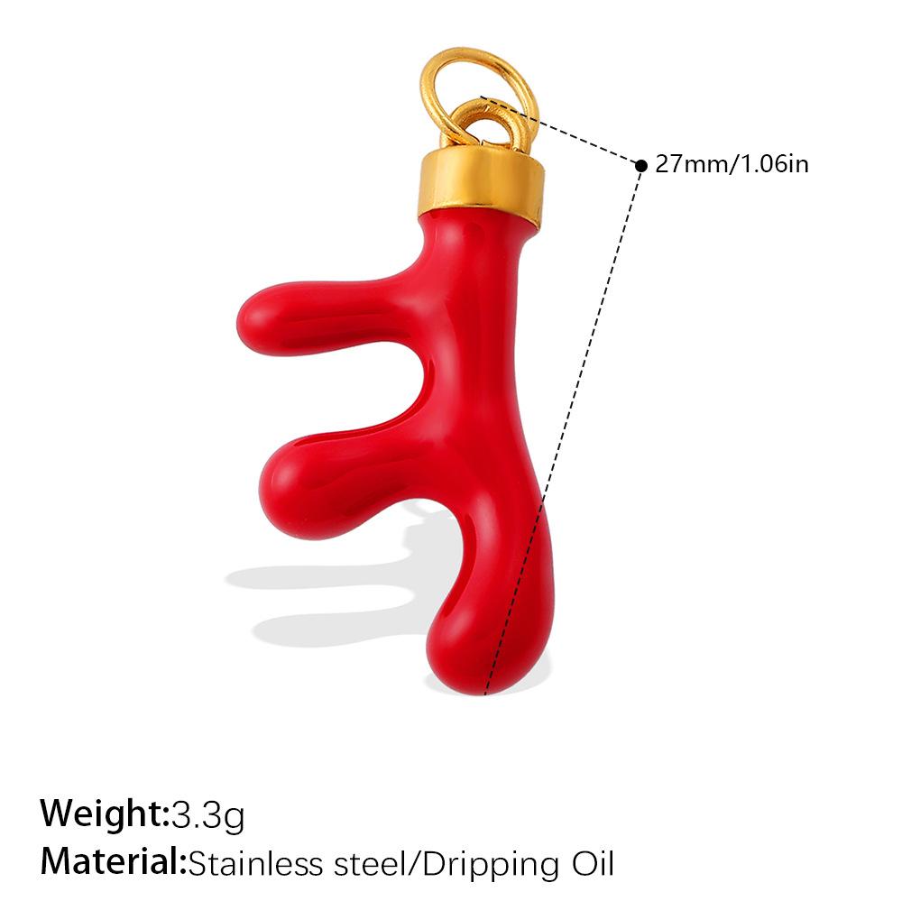Creative Dripping Oil Colorful Three-Dimensional Diy Pendant Stainless Steel Gold-Plated Small Pendant Pendant Collection