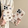 The Cute Brown and Blue Bear In An Ins Style Is Suitable for Apple 16promax Phone Cases and The Women's Xsmax Models of 15/14/13