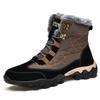 Men's High Top Waterproof Snow Boots with Thick Velvet Lining