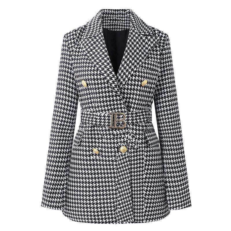Women's French Style Double-breasted Suit for Spring and Autumn
