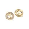 Copper Zirconium Inlaid 26 Letter Pendant For DIY Jewelry Making Craft Accessories