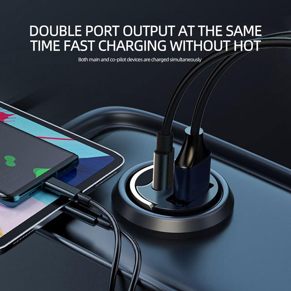 100 Вт QC3.0 PD Автомобильное зарядное устройство Mini USB Type C Адаптер автомобильного зарядного устройства Быстрая зарядка Автомобильное зарядное устройство для мобильного телефона iPhone Xiaomi