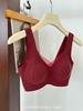 New double-sided abraded comfortable and seamless gathering underwear women's micro-plastic lifting soft support adjustment bra