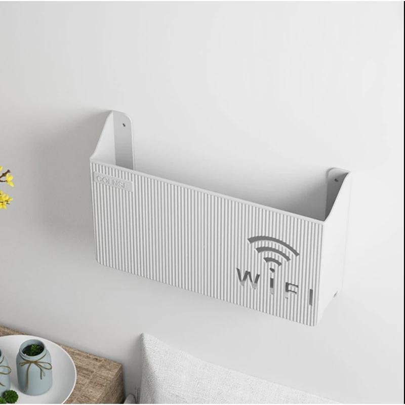 1 шт. настенный беспроводной маршрутизатор Wi-Fi, полка, ящик для хранения, органайзер из АБС-пластика, кабель, кронштейн для питания, органайзер, ящик для домашнего декора