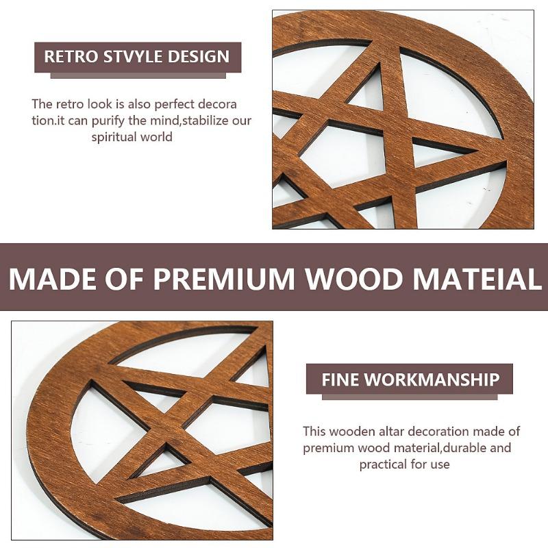 12 см деревянный жертвенный алтарь пентаграмма колдовство церемониальный орнамент доска ремесла подставка для столовых приборов подставка для бревна подвесной домашний настенный декор