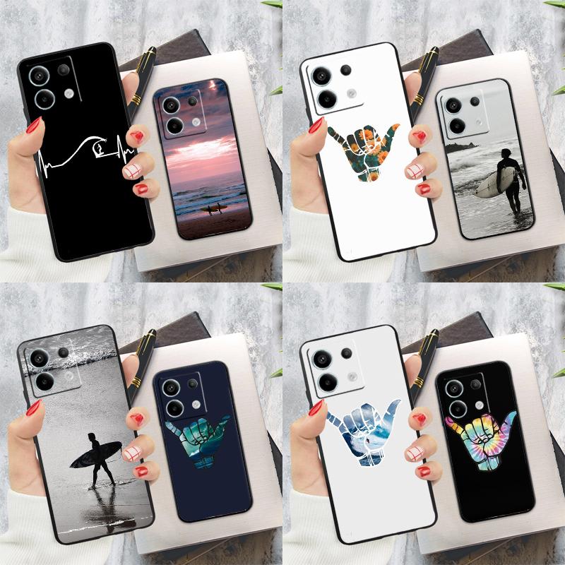 Surfer Surf Hang Loose Shaka Case For Xiaomi Redmi Note 13 12 11 9 10 14 Pro 9S 10S 11S 12S Redmi 13C 10C 12C 14C Cover