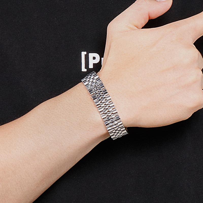 15 мм шириной 7/8/9 дюймов длиной браслет в стиле цепочки для часов для мужчин золотой цвет нержавеющая сталь мужской браслет ювелирные изделия для мальчиков аксессуары