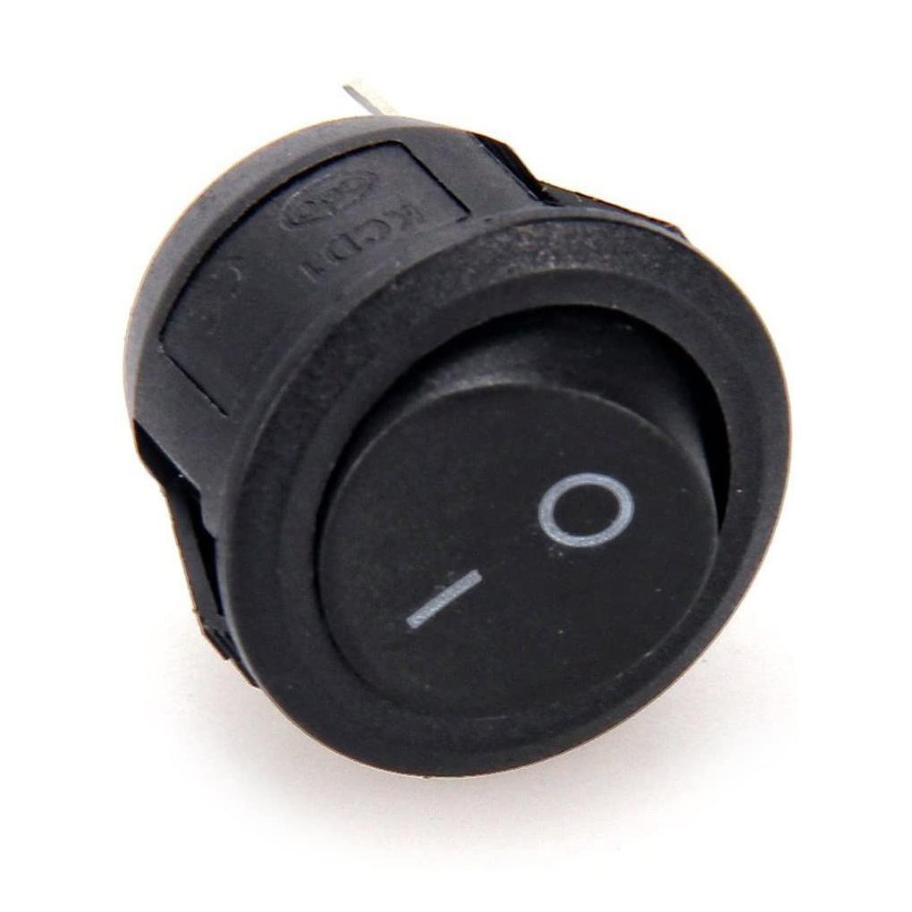 5 шт. круглый клавишный переключатель ВКЛ/ВЫКЛ со светодиодной подсветкой для приборной панели автомобиля, лодки, фургона, 12 А/250 В, 2-контактный переключатель для автомобильных переключателей для лодок