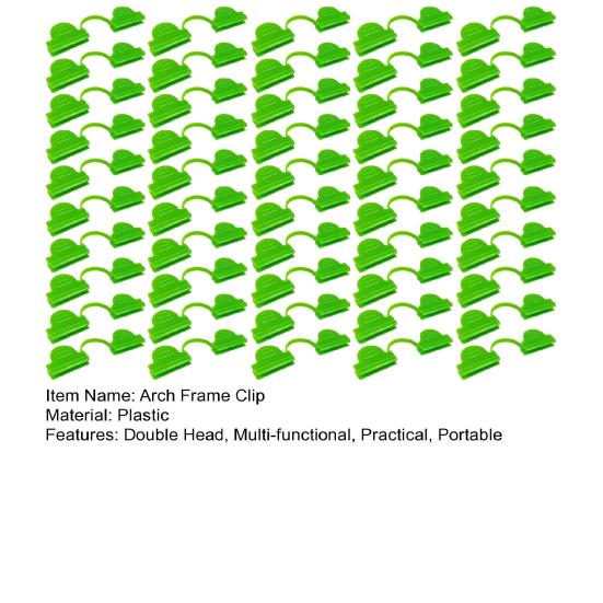 50 шт. Зажимы для дуг теплицы, пластиковые зажимы с двойной головкой, зажимы для пленки с подогревом для дуговых труб теплицы
