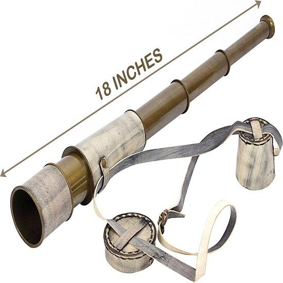 Антикварная латунь кожа винтажный подзорная труба телескоп рабочий уникальный для подарка