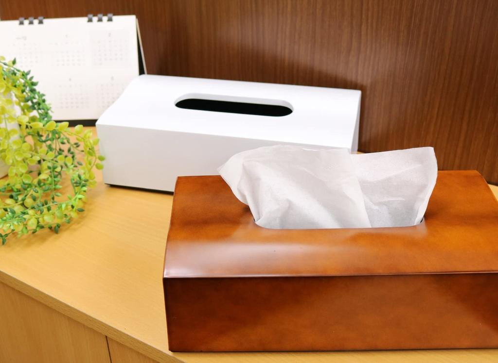Ikeda Wave Tissue Box, Natural Brown, Approx. 25.3 X 13.3 X 7.5 Cm, Product Code 22001, Made In Japan