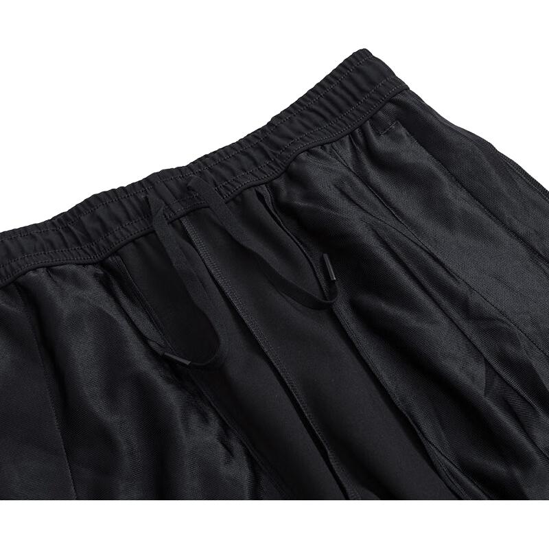 Anta Однотонные зауженные трикотажные спортивные брюки мужские, черные 152417330S-1