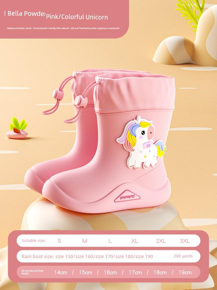 Children's Raincoat and Rain Boots Set for Boys 2025 New Model for Toddlers, Kindergarten, and Elementary School Students, Girls' Rain Shoes