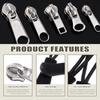 250Pcs Zipper Replacement Zipper Repair Fix Kit Zipper Slider Set for Fixing Luggage Bags, Coats, Jean, Jackets, Tents