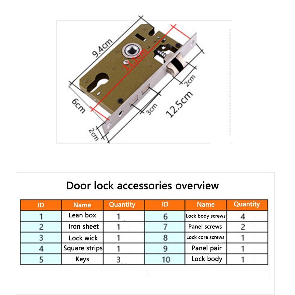 Комплект дверных ручек в европейском стиле, винтажные ручки для межкомнатных дверей, ретро-замок безопасности, для внутренних помещений