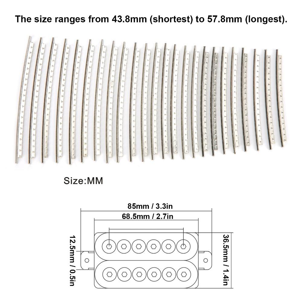 24PCS White Fret Wire Replacement 2.7mm Guitar Fret Wires Guitar Repair