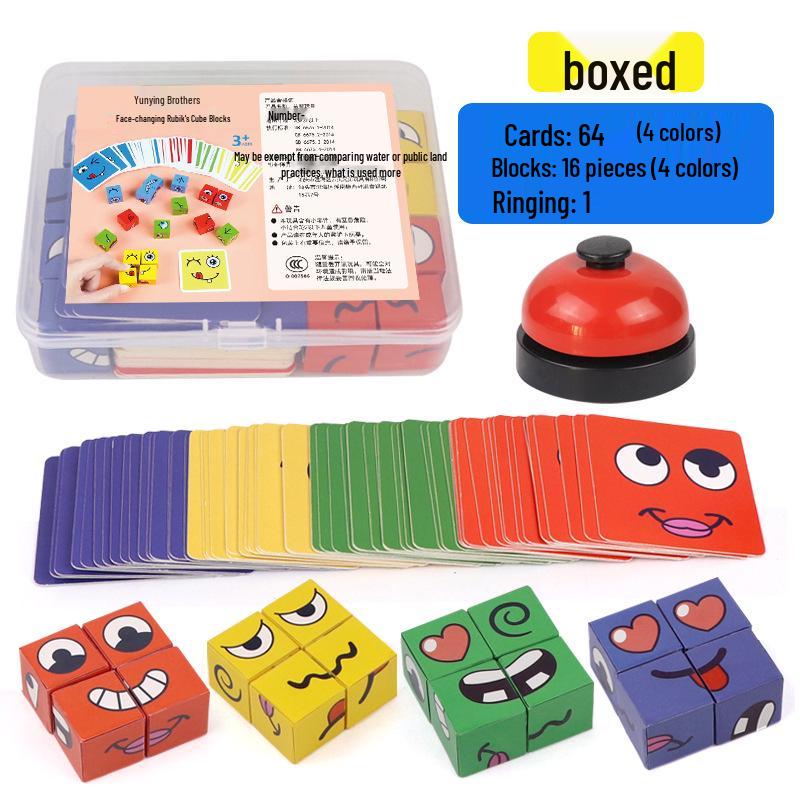 Smile Expression Rubik's Cube: Early Education Puzzle for Kids & Parent-Child Fun