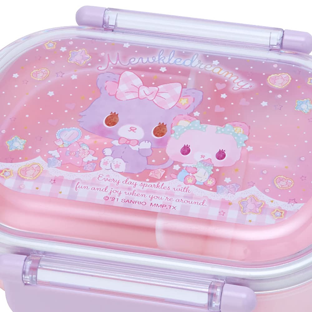 Sanrio (САНРИО) Ланч-бокс Sanrio для детей, 360 мл, антибактериальный, подходит для микроволновой печи, посудомоечной машины и сушилки, с наклейкой для имени, производство Япония