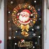 Cartoon Merry Christmas Window Stickers Santa Claus Xmas Tree Unicorn Glass Decal Christmas Decorations for Home 2025 New Year