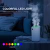 3L Увлажнитель-диффузор с распылением и дисплеем влажности, двойное сопло, увлажнитель с холодным паром, тихий, с цветной ночной подсветкой, для спальни, питание от USB, Hom