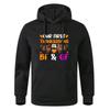 Autumn Hooded Sweatshirt Teens Long Sleeve Gray Black Sportswear Hoodie