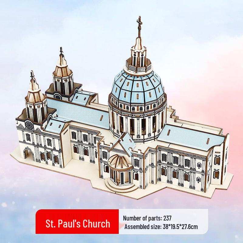 3D Деревянный Пазл Колесо Обозрения - Развивающий DIY Подарок для Детей