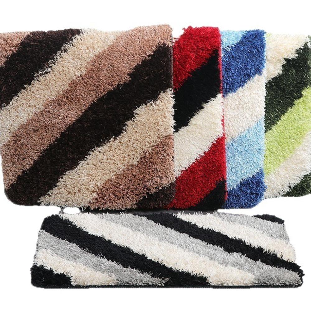 Thickened Geometric Bathroom Carpet Three-piece Bathroom Floor Mat Non-slip Mat Rectangular Foot Mat Entry Door Absorbent Mat