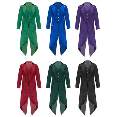 Ренессансный стимпанк фрак костюмы на Хэллоуин для детей унисекс средневековая викторианская куртка пальто